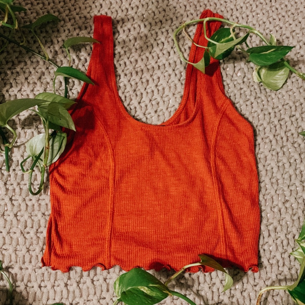 Burnt orange crop top